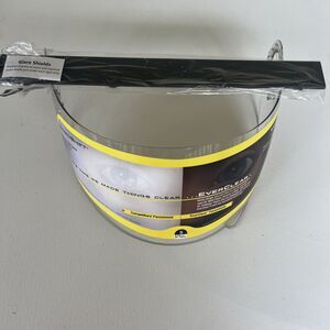 Everclear Face shield for motorcycle with glare shield